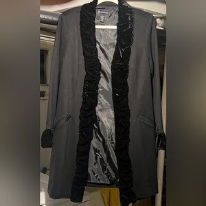INC International Concepts Black Velvet Blazer
